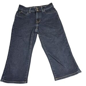 Faith Jeans Blue Denim Crop Capri Pants Women's Size 10 -2button waist